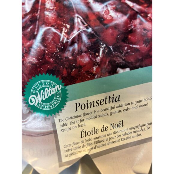 1997 Poinsettia Wilton Aluminum Cake Baking Pan Christmas Holidays - Picture 3 of 3